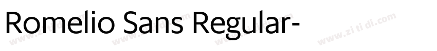 Romelio Sans Regular字体转换